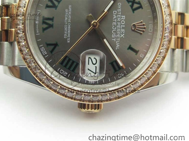 BP Bracelet Roman Dial on 36 Best Edition 1:1 DateJust SS Gray Maker RG Jubilee 126281 0418